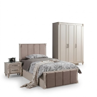 Kinderzimmer-Set in Beige aus Holz mit stilvollem Design