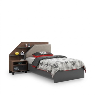 Kinderzimmer Set Kinderbett Nachttisch Top-Qualität Modern Möbel luxuriöse Grau