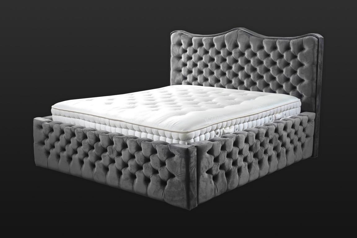 Chesterfield Bett Samt Betten Doppelbett 160x200 Design Hotel Einrichtung