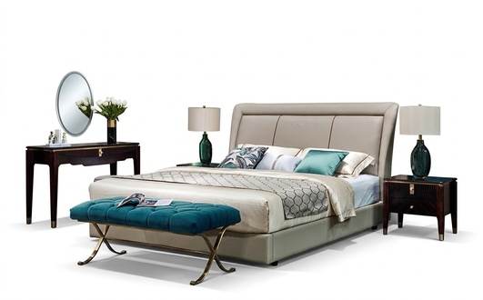 Klassisch Bett 2x Nachttisch 3tlg. Schlafzimmer Set Betten neu Luxus 180x200
