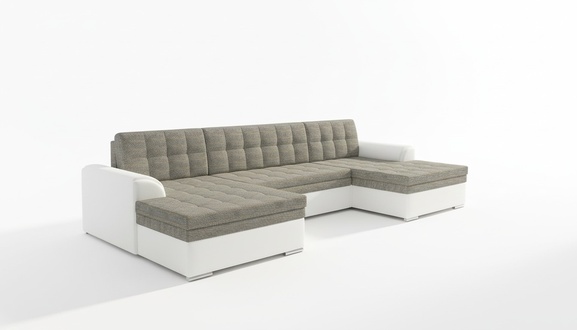 Klassisch Design Ecksofa Vento Bettfunktion Couch Leder Polster Textil Sofas