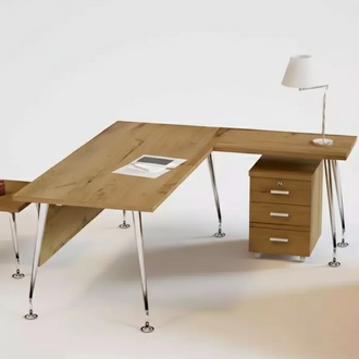 Klassische Büromöbel Designer Eckschreibtisch Arbeitstisch Holz Möbel