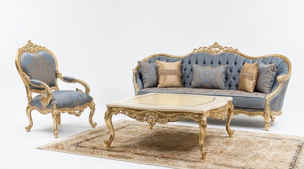 Klassische Graue Wohnzimmer Sofas Chesterfield Couchen Dreisitzer Sessel