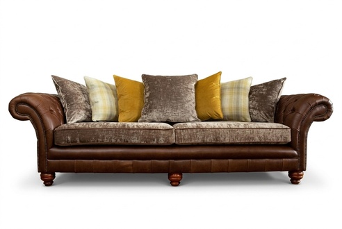 Klassische Luxus Barock Rokoko Sofa Couch Chesterfield Sofa Textil