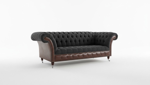 Klassische Luxus Barock Rokoko Sofa Couch Chesterfield Sofa Textil