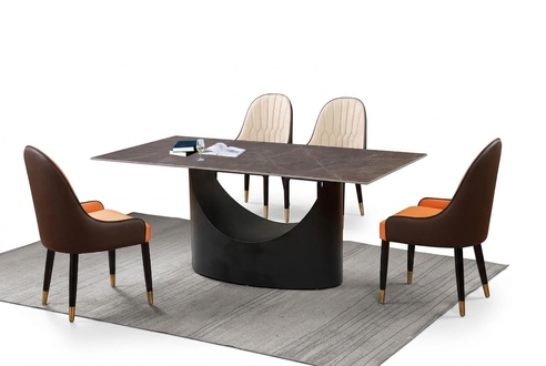 Klassische Luxus Esszimmer Möbel Essgarnitur Lehnstuhl Tisch Gruppe 5tlg. Set,