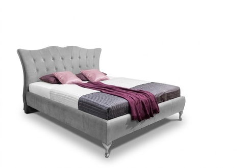 Klassische Schlafzimmer Betten Textil Bett Stoff Chesterfield 140x200 Doppelbett
