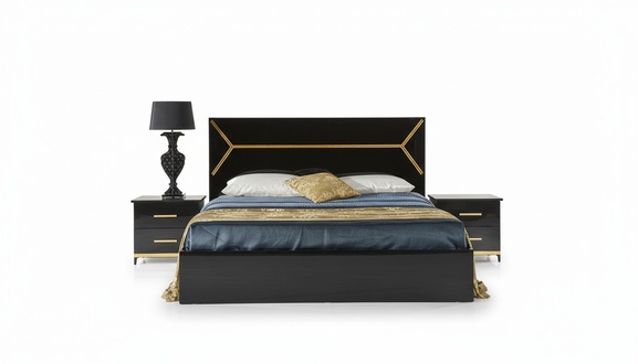 Modernes Schlafzimmer Set Bett 2x Nachttisch Kommode 3tlg. Set Betten