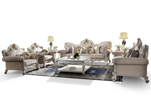 Klassische Sofagarnitur 5tlg. Set Sofa 3+2+1+1 Sitzer Couchtisch Couch