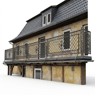 Klassische Stahl Treppe Schmiedeeisen Treppen Balkon Geländer Maßfertigung 112
