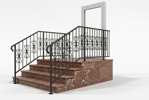 Klassische Stahl Treppe Schmiedeeisen Treppen Balkon Geländer Maßfertigung 142