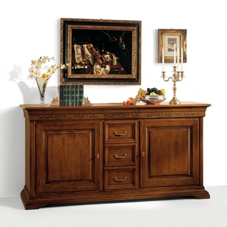 Klassische Stil Kommode Sideboard Schrank Italienische Möbel Braun Neu