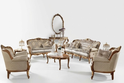 Klassische Stil Möbel Italien Sofagarnitur Garnituren Gruppe 3+2 jvmoebel®