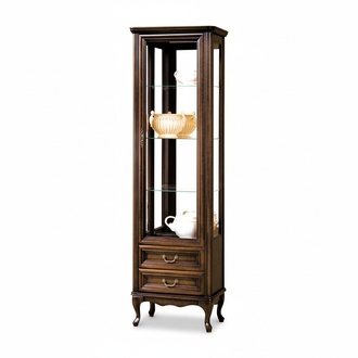 Klassische Vitrine Schrank Italienische Möbel Vitrinenschrank Vitrinen Neu W-1/2
