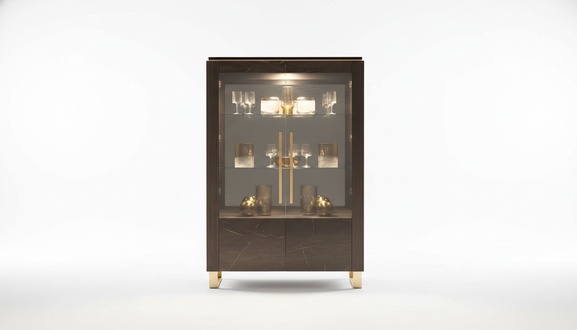 Klassische Vitrine Schrank Wohnzimmer Vitrinenschrank Regal Schränke