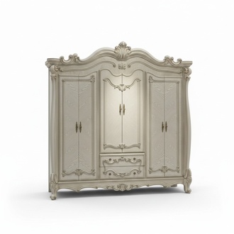 Klassischer Antik Stil Kleiderschrank Schrank Holz Garderobe Schlafzimmer