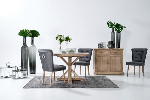 Klassischer Design Rundtisch Runder Tisch Holz Tische 110 / 140cm Esszimmer
