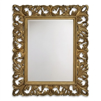 Klassischer Designer Echten Holz Rahmen XXL Spiegel 105x85.5 Spiegel-Model 1577