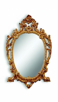 Klassischer Großer Spiegel Wandspiegel Hängespiegel Holz Gold Garderobe 64x104cm