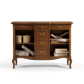 Klassischer Schrank Massivholz Möbel Italienische Einrichtung Sideboard Kommode