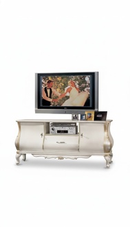 Klassischer TV-Ständer Luxus Designer Sideboard Wohnzimme Holz Möbel