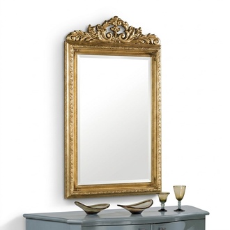 Glas Rahmen Wand Klassischer Wandspiegel Holzrahmen Spiegel Möbel Neu 133x81cm