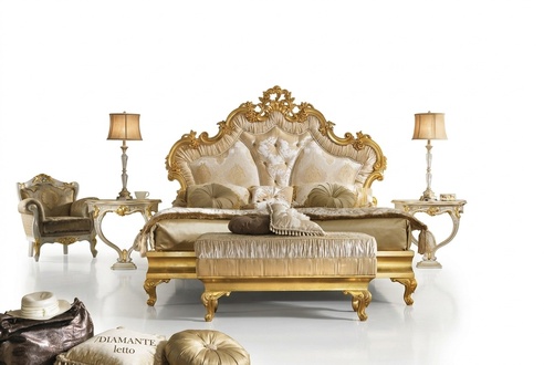 Klassisches Bett Barock Rokoko Hotel Betten Polsterbett Doppelbett