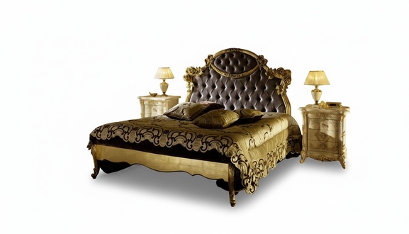 Klassisches Bett Luxus Betten Chesterfield Schlafzimmer Hotel Barock Möbel Neu