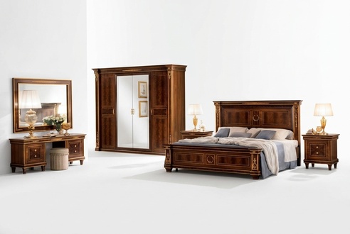 Klassisches Designer Holz Bett Luxus Betten Edles Barock Rokoko Ehe