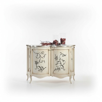 Klassisches Sideboard Holz Kommode Weiß Schrank Luxus Italienische Neu