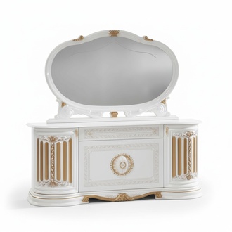 Klassisches Sideboard Kommode Anrichte Spiegel xxl Schrank Italienische