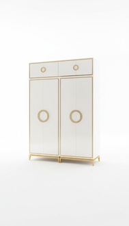 Kleider Schrank Designer Hochglanz Kleiderschränke Möbel Wohnen Holz