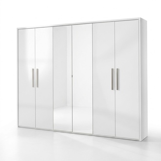 Kleiderschrank 6 Türen Kleider Schrank Designer Möbel Schränke Spiegel Möbel Neu