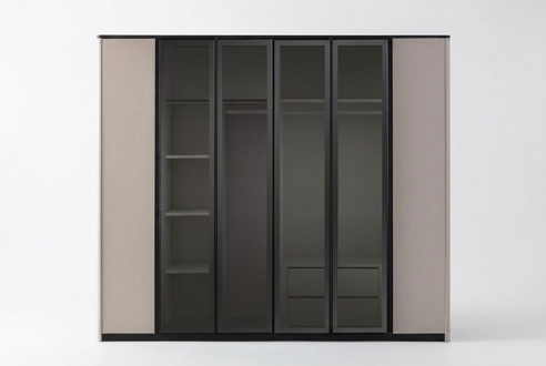 Kleiderschrank Garderobenschrank Schrank Moderne Holzschrank Grau