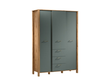 Großer Garderobenschrank Standkleiderschrank Kleiderstangen Schubladen