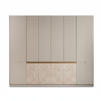 Kleiderschrank Holz Beige Elegant Modern