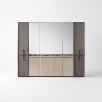 Kleiderschrank Schrank Holzschrank Holz Grau Schlafzimmerschrank