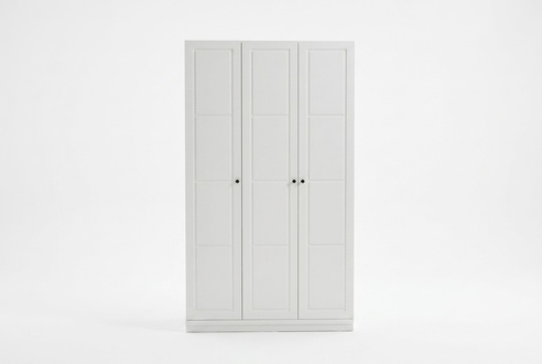 Kleiderschrank Stoffschrank Schrank Holzschrank Schlafzimmer Weiß Holz