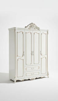 Kleiderschrank Weiß Elegantes Schlafzimmer Design Klassische Möbel Luxus