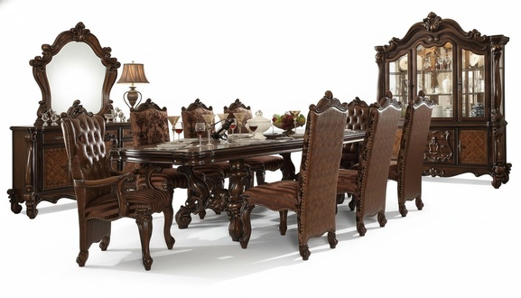 Königlicher Esstisch Tisch Holz Luxus Tische Barock Rokoko Esszimmer
