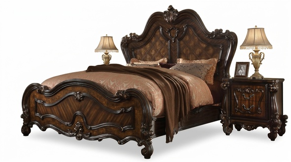 Königliches Doppel Bett Betten + 2x Nachttische Konsole Komplett Set