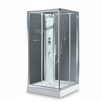 Komfort-Dusche Luxusduschkabine Duschkabine Duschbox Glaskabine 120x90 cm