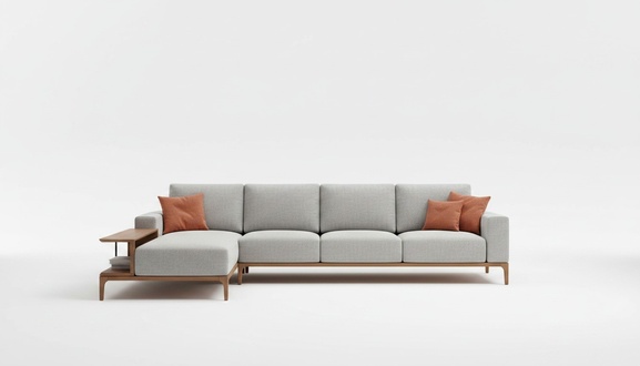 Komfortabel Grau Ecksofa L-Form Sessel Modern Textil Sofa Set Eckgarnitur Couch