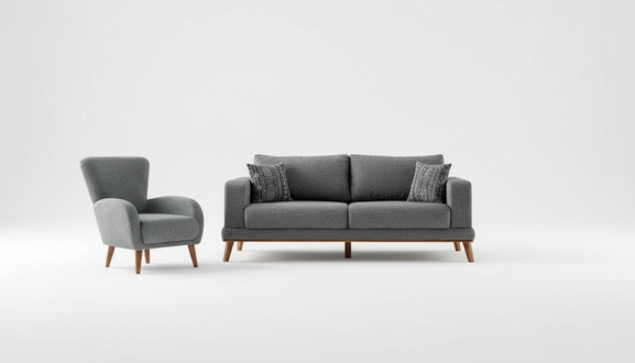 Komfortable 3+1 Sofagarnitur Stilvolles Design für gemütliches &elegantes Wohnen