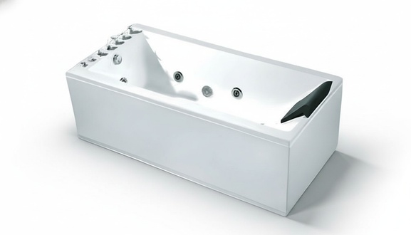 Komfortwanne Massagewanne Luxuswanne Acrylwanne Hydromassagewanne 180x85 cm
