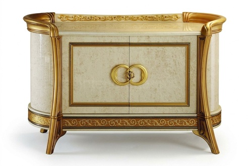 Kommode Design Holz Kommoden Schrank Luxus Sideboard Lowboard Anrichte Beige