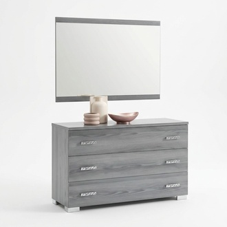 Kommoden Schrank mit Spiegel Design Möbel Luxus Möbel Garderobe 2tlg.