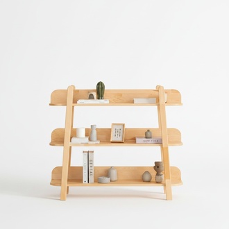Kompaktes Bücherregal Designer Wohnzimmer Ablageregal Luxus Holz Möbel
