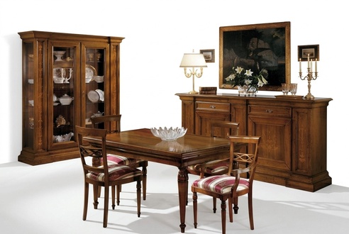 Komplett Esstisch 4 Stühle Esszimmer Set Ess Gruppe Holz Set Vitrine Kommode