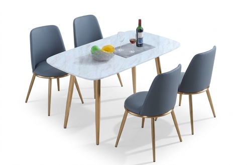 Komplett Set Esstisch + 4 Stühle Esszimmer Set Ess Gruppe Tische 5tlg